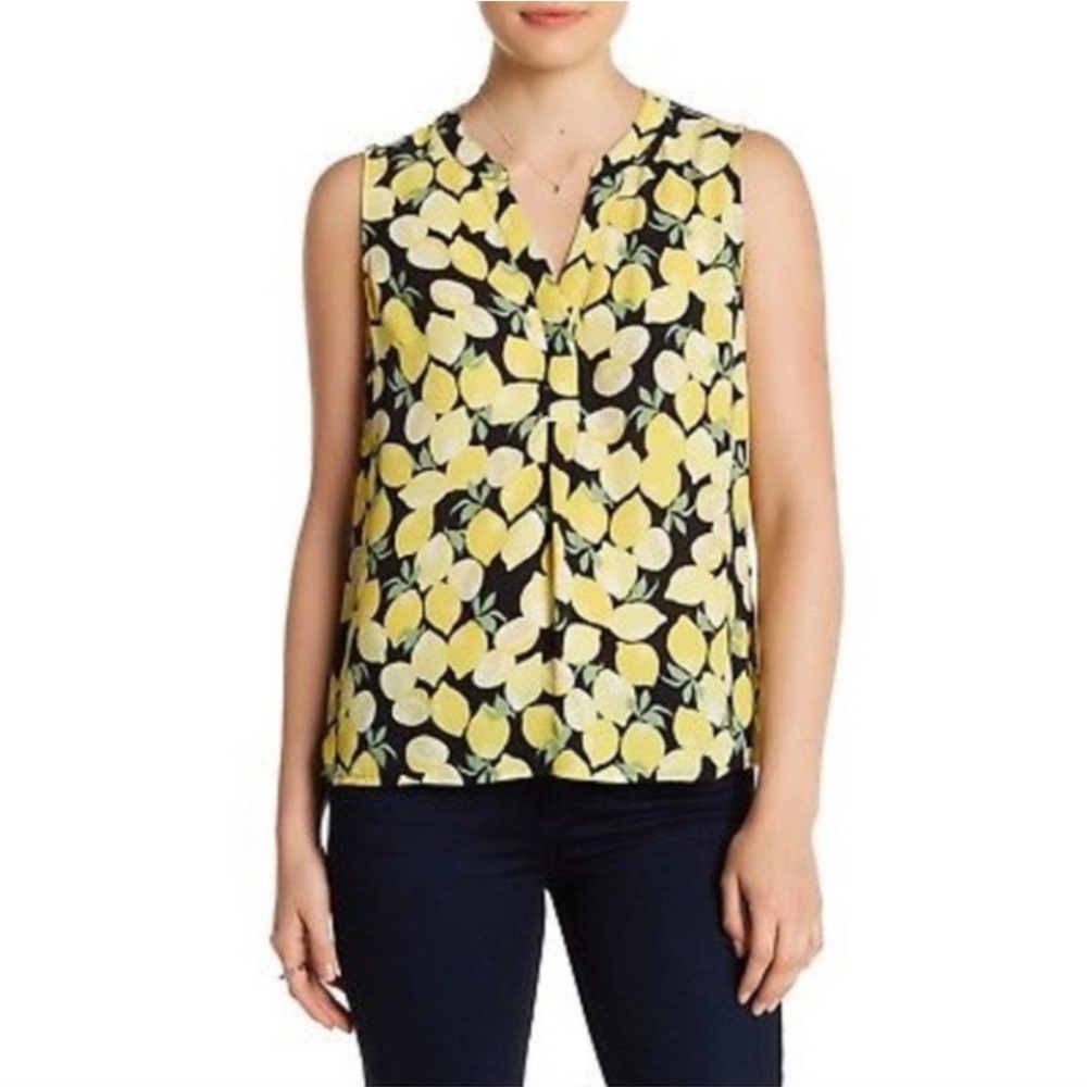 Nine West Lemon Sleeveless Blouse Size Small